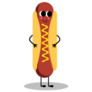 Cute American Barbeque Hot Dog Sticker