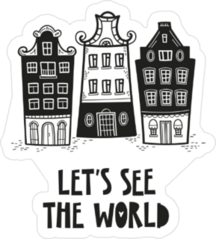 Cute Amsterdam Houses Sticker