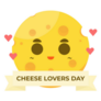 Cute And Adorable Cheese Character With A Happy Smile Sticker