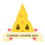 Cute And Adorable Cheese Character With A Happy Smile Sticker