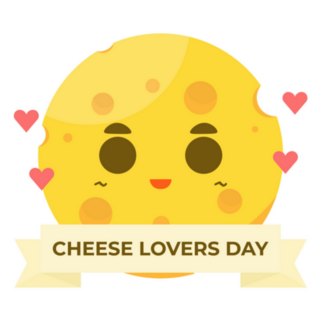 Cute And Adorable Cheese Character With A Happy Smile Sticker