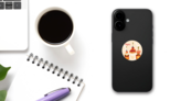 Cute And Delicious Tapas, Spanish Canapes Sticker on a Phone (New) example