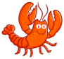 Cute And Funny Lobster Walking Sticker