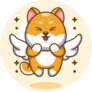 Cute Angle Shiba Sticker