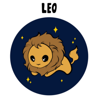 Cute Animated Leo Lion Zodiac Sticker