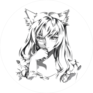 Cute Anime Girl Drawing Circle Sticker