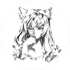 Cute Anime Girl Drawing Circle Sticker