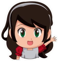 Cute Anime Magna Little Girl Chibi Character Sticker