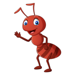 Cute Ant Cartoon Sticker