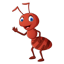 Cute Ant Cartoon Sticker