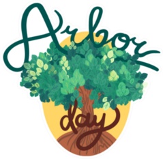 Cute Arbor Day Sticker
