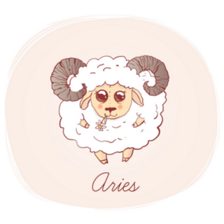 Cute Aries Cartoon Sticker
