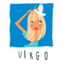 Cute Artistic Virgo Illustration Sticker