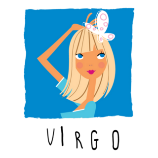 Cute Artistic Virgo Illustration Sticker
