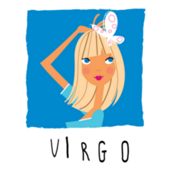 Cute Artistic Virgo Illustration Sticker