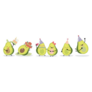 Cute Avocado Party Characters Sticker 