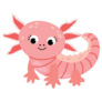 Cute Axolotl Character Sticker