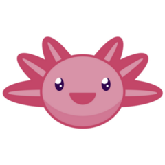 Cute Axolotl Emoji Sticker