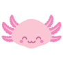 Cute Axolotl Face Sticker