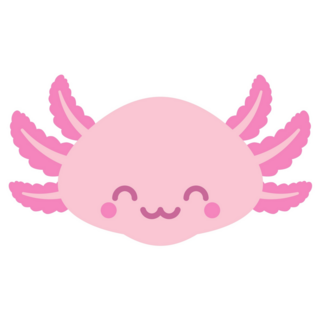 Cute Axolotl Face Sticker