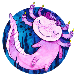 Cute Axolotl Sticker
