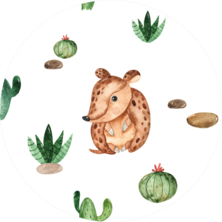 Cute Baby Animals Armadillo Sticker