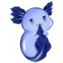 Cute Baby Axolotl Blue Sticker