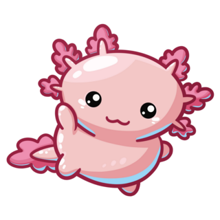 Cute Baby Axolotl Sticker