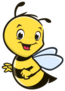 Cute Baby Bee Character Sticker