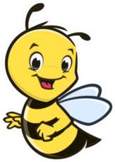 Cute Baby Bee Character Sticker