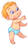 Cute Baby Boy Walking Sticker