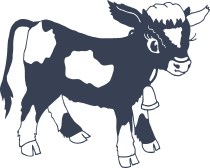 Cute Baby Cow Sticker