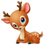 Cute Baby Deer Cartoon Sticker