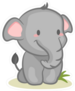 Cute Baby Elephant Sticker