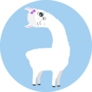 Cute Baby Peru Llama On Blue Sticker