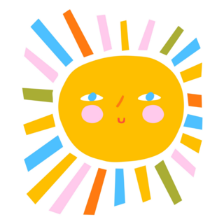 Cute Baby Sun Sticker