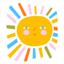 Cute Baby Sun Sticker