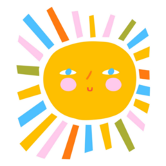Cute Baby Sun Sticker