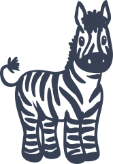 Cute Baby Zebra Sticker