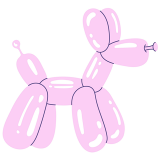 Cute Balloon Clown Sticker