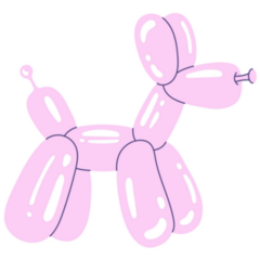 Cute Balloon Clown Sticker