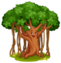 Cute Banyan Tree Cartoon Sticker