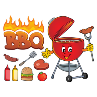 Cute Barbeque Theme Sticker