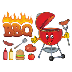 Cute Barbeque Theme Sticker