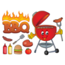 Cute Barbeque Theme Sticker