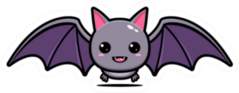 Cute Bat Mascot Sticker