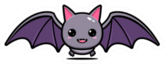 Cute Bat Mascot Sticker