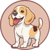 Cute Beagle Circle Sticker