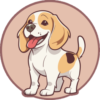 Cute Beagle Circle Sticker