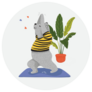Cute Bear Meditating With Yoga Sticker